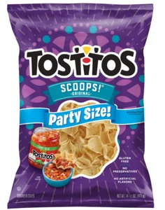 Tostitos Scoops! Party Size Tortilla Chips, 14.5 oz Bag - Picture 1 of 6