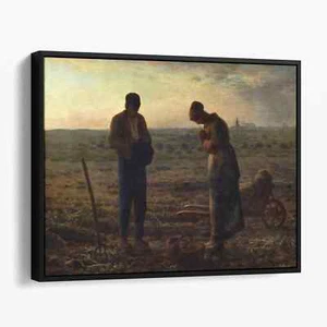 Der Angelus 1859 von Jean-Francois Hirse Bauern beten Leinwand Wandbild Kunstdruck - Bild 1 von 7