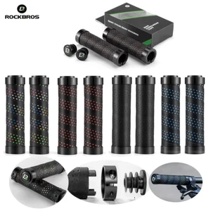 ROCKBROS MTB Bike Grips Mountain Bicycle Handle Handlebar Soft Rubber Bar End - Picture 1 of 23