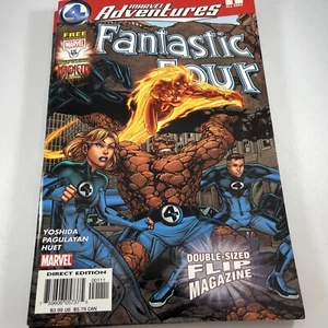 Marvel Comic Adventures Spider-man Double Sided Flip Magazine Fantastic Four - Picture 1 of 9