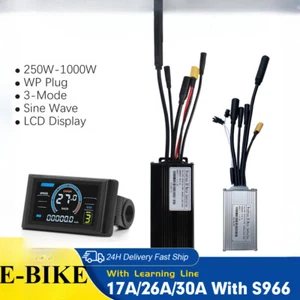 E-bike Sine Wave Waterproof Controller 17A 26A 30A with LCD Color S966 Display - Picture 1 of 22