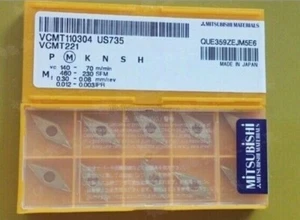 Caja Nueva Mitsubishi VCMT110304 US735 VCMT221 Insertos de Carburo Envío Rápido 10 Piezas - Imagen 1 de 1
