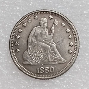 Moneda de colección American Eagle Liberty 1880 1/4 cuarto de dólar - Imagen 1 de 3