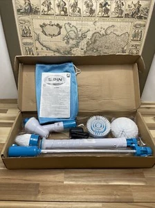 Bulb Head Blue/White Cordless Rechargeable Hurricane Spin Scrubber For Bathroom - Picture 1 of 5