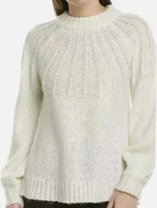 Laundry By Shelli Segal Sweater Large White Marshmellow Wool Blend New - Picture 1 of 8