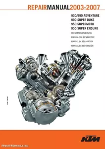 KTM LC8 950 990 2003-2007 doble V manual de reparación del motor de motocicleta - Imagen 1 de 1