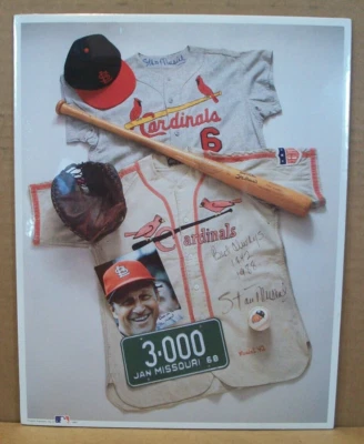 MLB 1993 ~ Primera Edición Impresión ~ No.12 Stan The Man Musial ~ 11" x 14" ~ Sellado Foto 1 de 4