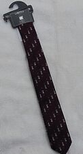  MENS GENTS  MARKS & SPENCER LIMITED EDITION FINE WOVEN TIE COLOUR PLUM 