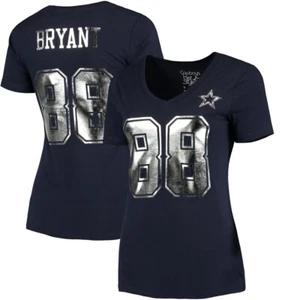 Dez Bryant Dallas Cowboys Women's Navy Shimmer Away T-Shirt - Picture 1 of 1
