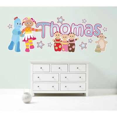 KAPOW BOOM GRAPHICS PEGATINA DE PARED PERSONALIZADA EN EL JARDÍN DE NOCHE Calcomanía Arte CBeebies niños