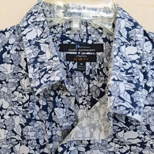 Camisa Marc Anthony Hombre Manga Corta M Lujo Calce Ajustado Elastizada Floral Causal - Imagen 1 de 13