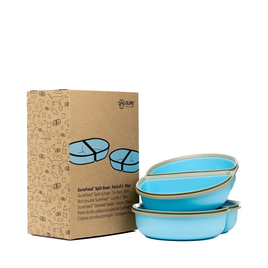 SureFeed Split-Schale 2er Set blau für Mikrochip Futterautomat - Bild 1 von 1