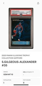 2020-21 Panini Illusions Shai Gilgeous-Alexander Saphirblau PSA 10 POP 1 - Bild 1 von 5