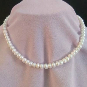 Collana Lombok perle d'acqua dolce rodio opera regina gioielli fatti a mano strato lungo - Foto 1 di 1
