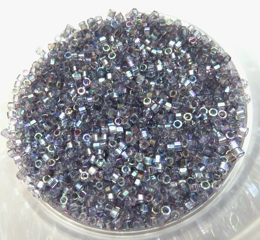 11/0 DELICA ~ CORTE AB BRILLO GRIS ~ DBC 111 ~ 7 gramos ~ CUENTAS DE SEMILLAS DE VIDRIO MIYUKI Foto 1 de 1