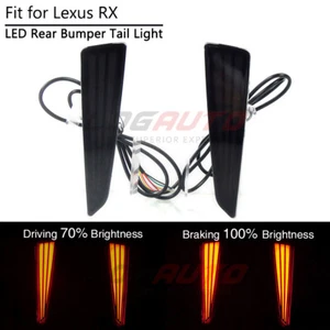 For Lexus RX450h 2016-19 LED Rear Bumper Tail Brake Light with Turn Signal Smoke - Picture 1 of 6