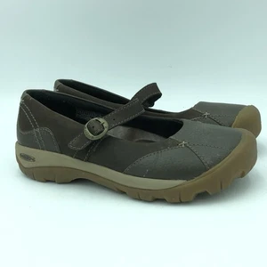 Zapatos sin cordones informales Keen Presidio Mary Jane de cuero para mujer 7,5 marrón - Imagen 1 de 10