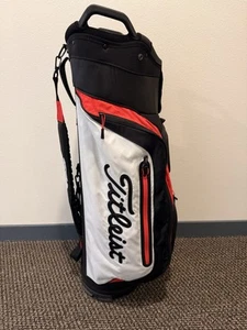 Titleist 14 Way Cart Golf Bag (Black/White/Red) - Picture 1 of 8