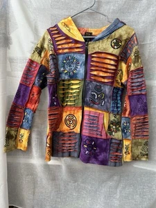 Razor Cut 100% Cotton Outer Patch Jacket Super Colorful Made In Nepal Mushroom - Picture 1 of 3