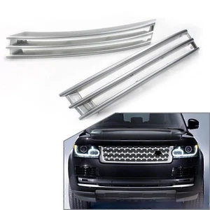 2 Pcs New Silver Front Bumper Grilles For Land Rover Range Rover L405 2013-2017 - Picture 1 of 8