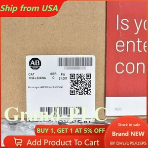 New Sealed AB 1766-L32AWA MicroLogix 1400 32 Point Controller US Free Tax - Picture 1 of 4