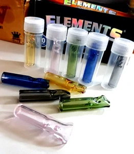 5x Glass Filter Tips | flat Tips | Easy Clean | Random Colours 8x30mm Bargain - Picture 1 of 5