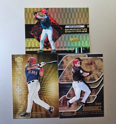 Ivan "Pudge" Rodriguez 3 Card Lot 2000 UD / 2000 Ultimate Victory / 2001 Finest - Image 1 of 4