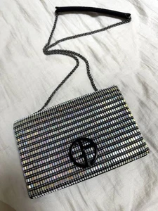 GIORGIO ARMANI Mini Bolso Metálico Cuentas Mujer Bolso de Mano Monedero Asa De Japón - Imagen 1 de 10