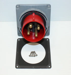 ⭐NEW TAKEOUT⭐ HUBBELL 4100B7W 100-Amp REVERSE SERVICE RECEPTACLE HBL4100B7W 480V - Picture 1 of 14