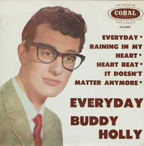 BUDDY HOLLY EP: EVERYDAY +3 AUSSIE CORAL CX-10,399 COVER = NM VINYL = MINT 1962 - Picture 1 of 4