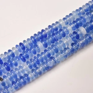 Cuentas de disco espaciador rondelle de cuarzo sandía azul de 2x4 mm para hacer joyas hágalo usted mismo - Imagen 1 de 7