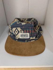 Dravus Hat Suede Bill Western Print Dravus Hat Leather Strap Back Casual Ball... - Picture 1 of 13