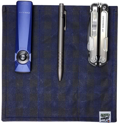 Pañuelo de bolsillo 50 WAYS Everyday Carry EDC Gear azul piel aceitosa Foto 1 de 3