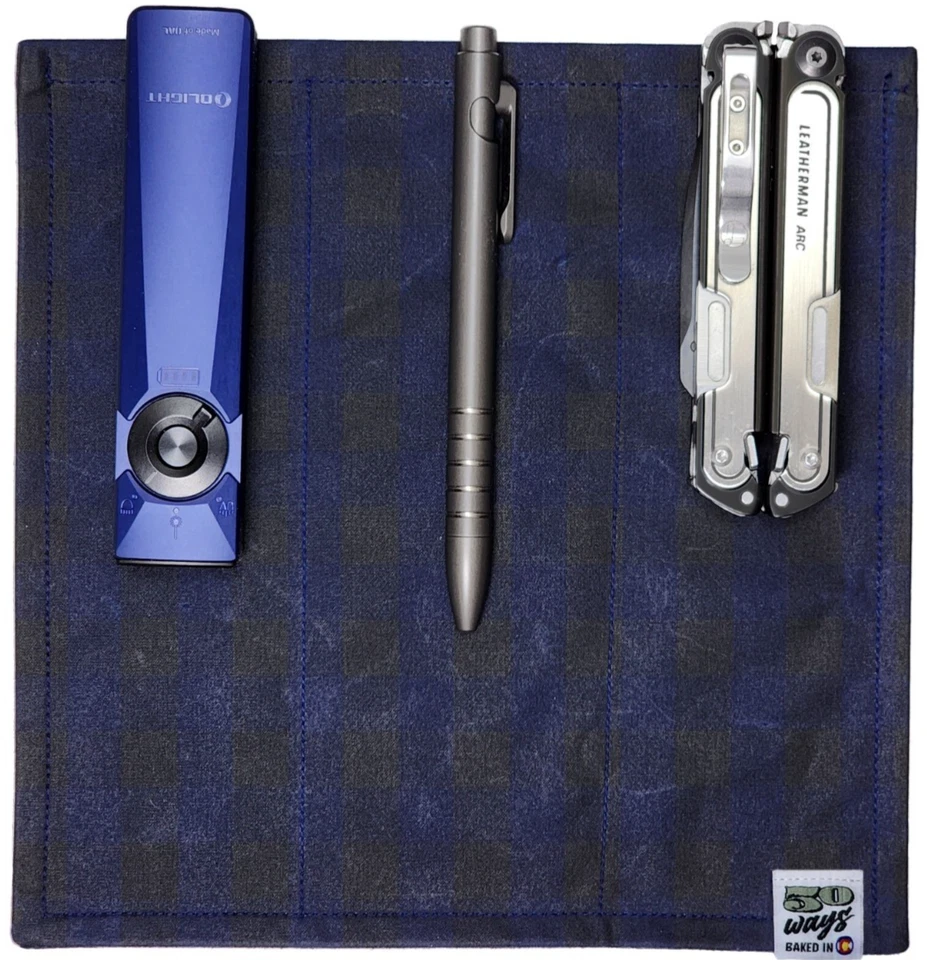 Pañuelo de bolsillo 50 WAYS Everyday Carry EDC Gear azul piel aceitosa Foto 1 de 3