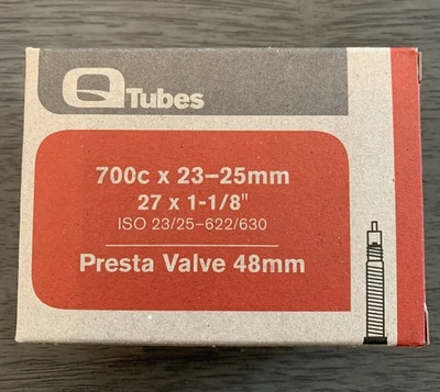 Q-Tubes TU6880 700c x 23-25mm Road Bike Inner Tube Presta Valve 48mm Foto 1 de 4