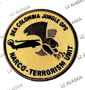 DEA COLOMBIA JUNGLE OPS UNIDAD NARCO TERRORISMO PARCHE BRONCEADO (PD13) - Imagen 1 de 3