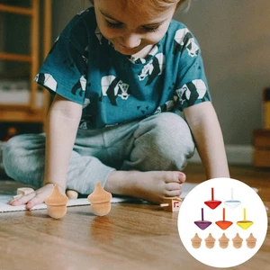 10pcs Funny Tops Toy Wooden Children Toddler Toys(Random Color) Tops Tops Toys - Imagen 1 de 12