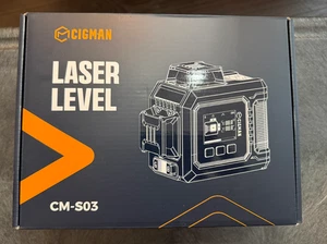 CIGMAN 3x360 Green Laser Level 12-Line Self-Leveling Bluetooth USB-C S03 - Picture 1 of 4