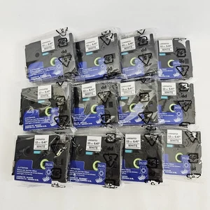 12 Stück für Brother P-Touch TZ-231 12 mm 0,47 Zoll weiß laminiertes Etikettenband - Bild 1 von 3