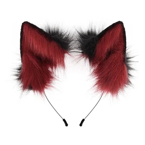 Handgefertigte Katze Fuchspelz Ohren Haarreif Kopfbedeckung Anime Kostüm Party Cosplay H... - Bild 1 von 4