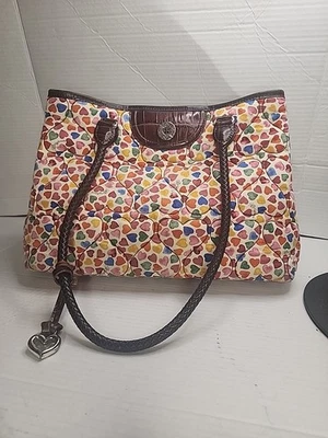 Brighton Women's Colorful rainbow Heart to Heart Quilted Shoulder Bag - Image 1 of 4