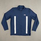 Under Armour Jacket Mens XL Loose Fit Navy Blue Full Zip Outdoor Golf Dad