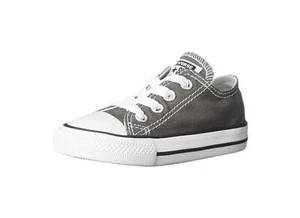 Converse All Star Charcoal Gray Canvas Size 2 Baby Toddlers Boys Girls Sneakers - Picture 1 of 6