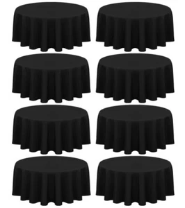 (8) 60" Round Wedding Banquet Polyester Fabric Tablecloths - Picture 1 of 2