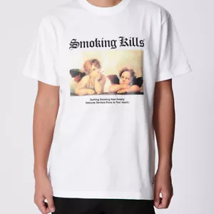 Maglietta #FR2 Fxxing Rabbit Smoking Kills ""Angels"" - Bianco - Extra Large (XL) - Foto 1 di 4
