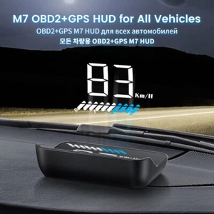 M7 HUD Car GPS OBD2 Head Up Display Speedometer With Over Speeding Voltage Alarm - Picture 1 of 11
