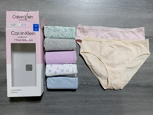 Calvin Klein Girls *7 Pack* Large Bikini Underwear Multicolored - Picture 1 of 2