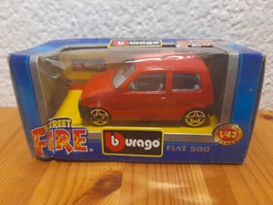Vehicle Miniature 1 - 43: Bburago Street Fire Fiat 500 - Picture 1 of 1