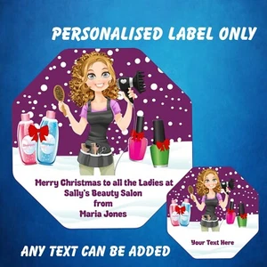 Personalised Chocolate LABEL ONLY fits Quality Street Hairdresser / Beauty Salon - Picture 1 of 2