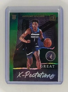 2020-21 Donruss Anthony Edwards Great X-Pectations Green Flood Holo Rookie RC - Picture 1 of 3